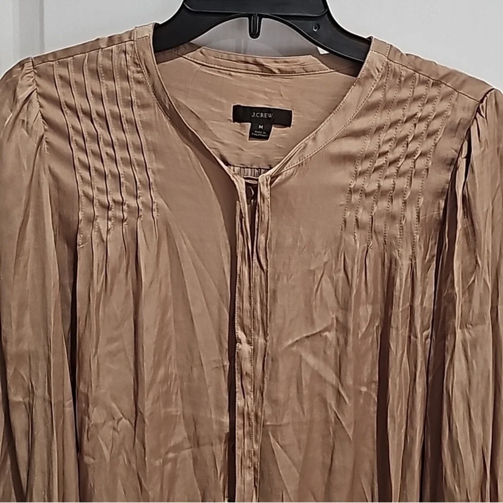 J. Crew Gold Silk Like Layering Blouse
